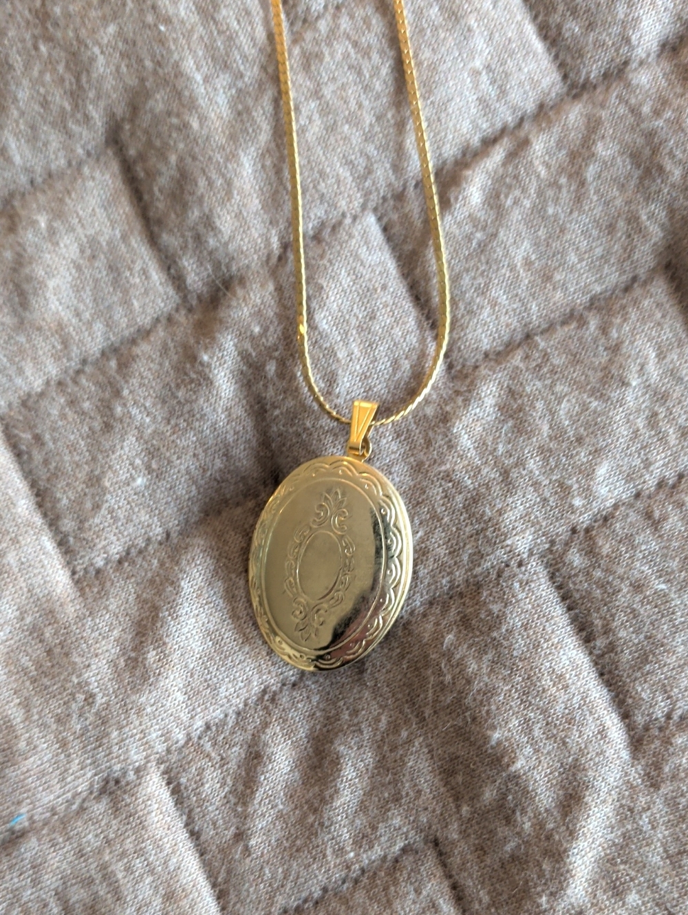 Gold-tone Oval Locket